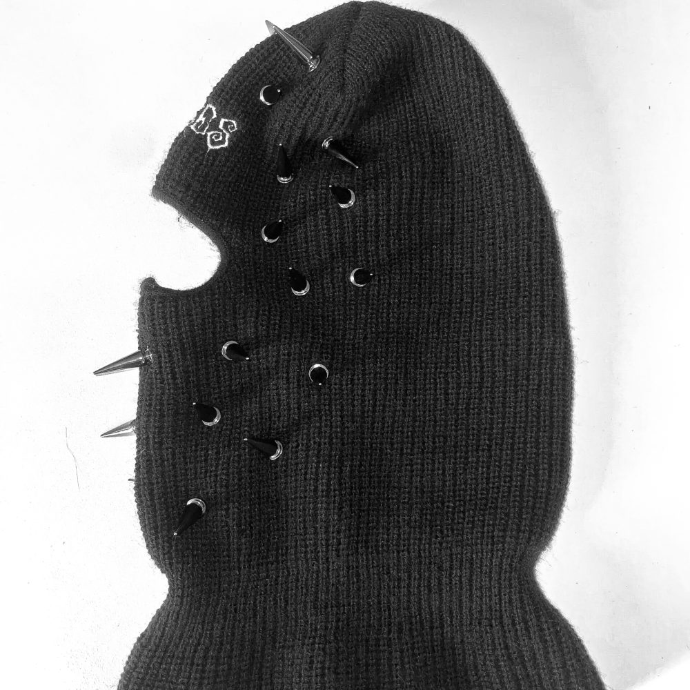 Black Spiked Hood Embroidered - Image 5