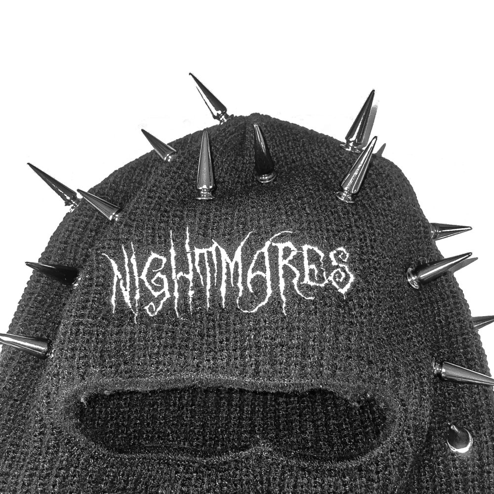 Black Spiked Hood Embroidered - Image 3