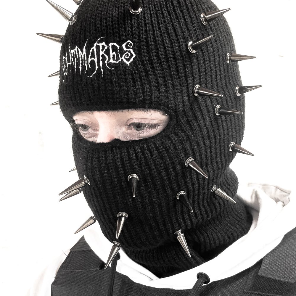 Black Spiked Hood Embroidered - Image 2