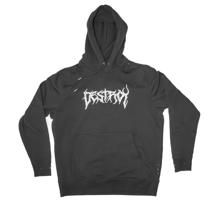 Custom SPIKED Hoodie DESTROY EMB - Image 5